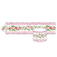 Pink Botanical Stripe Napkin Rings