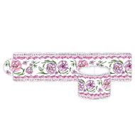 Lavender Botanical Stripe Napkin Rings