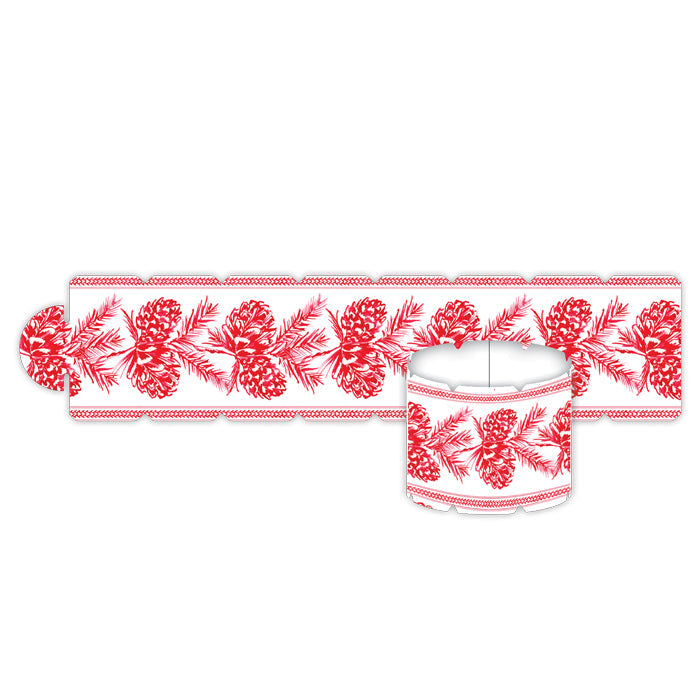 Red Christmas Toile Napkin Ring