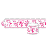 Pink Christmas Toile Napkin Ring