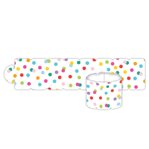 Hand Painted Colorful Polka Dots Napkin Rings
