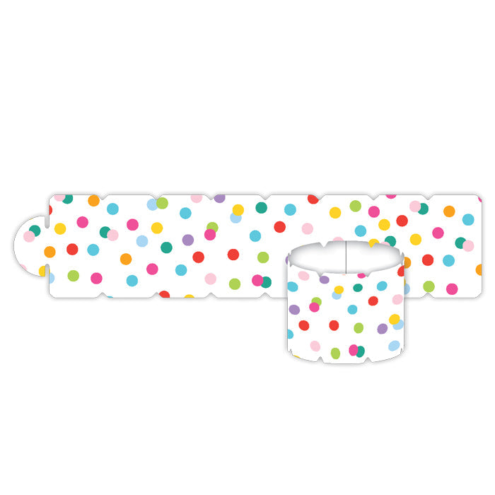 Hand Painted Colorful Polka Dots Napkin Rings
