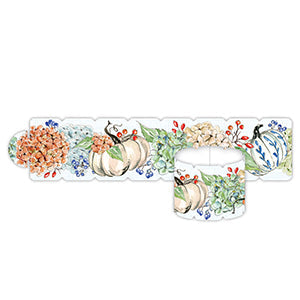 Autumn Feast Pumpkin And Hydrangea Napkin Rings