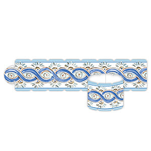 Autumn Feast Decorative Blue Twist Napkin Rings