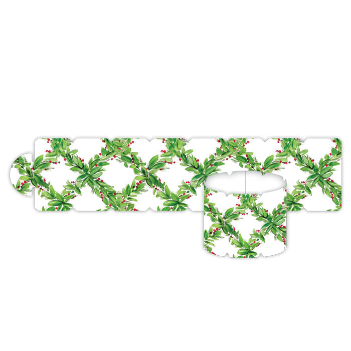 Holly with Berries Trellis Napkin Rings