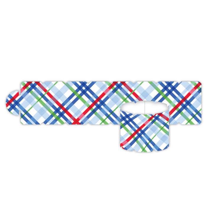 Blue Red and Green Plaid Napkin Rings