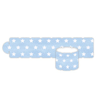 White Stars on Light Blue Napkin Ring