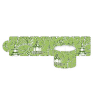 Green Pagoda Toile Napkin Rings