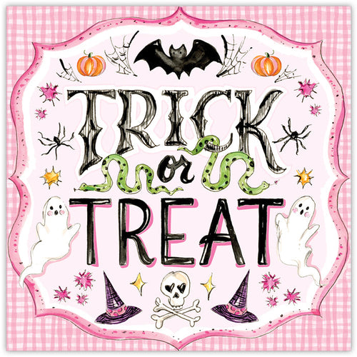 Pink Trick-Or-Treat Square Placemats