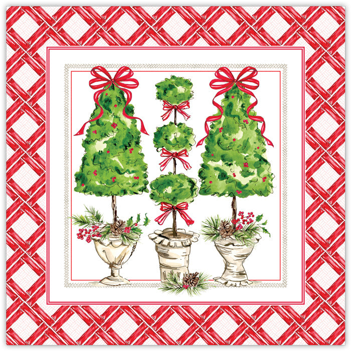 Traditional Pine Topiaries Square Placemats