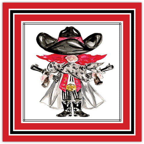 Raider Red and Black Square Placemats