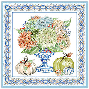 Autumn Feast Pumpkin And Hydrangea Square Placemats