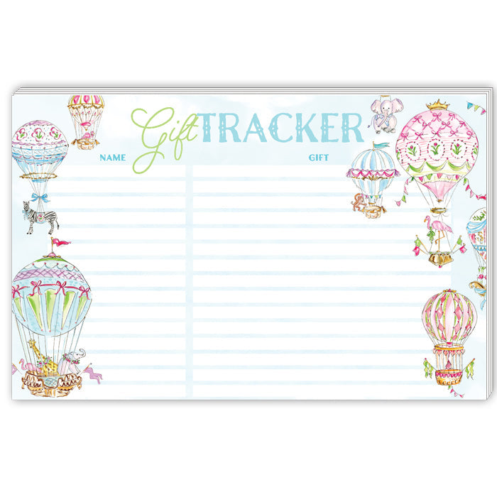 Hot Air Balloons Gift Tracker Large Notepad
