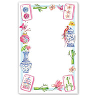 Hand Painted Mahjong Icons Border Large Notepad
