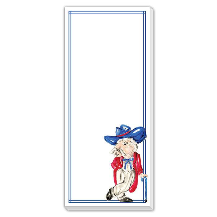 Red And Blue Raider Skinny Notepad