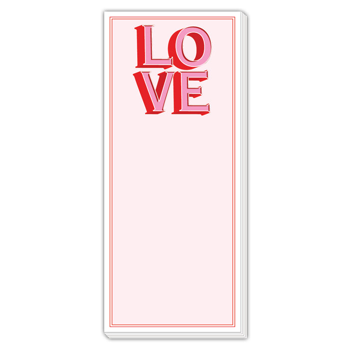 Hand Painted LOVE Skinny Notepad