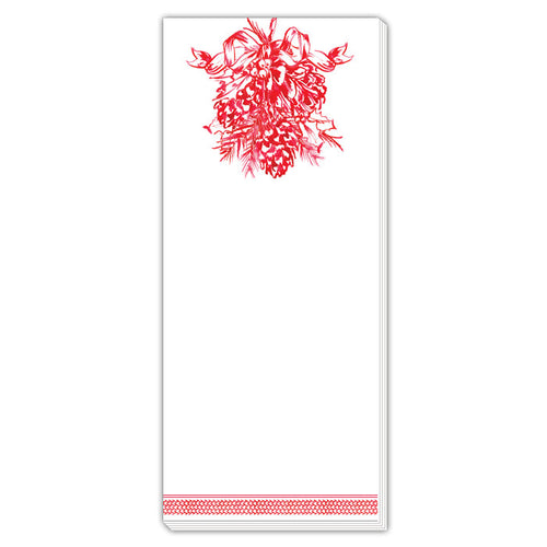 Red Christmas Toile Skinny Pad