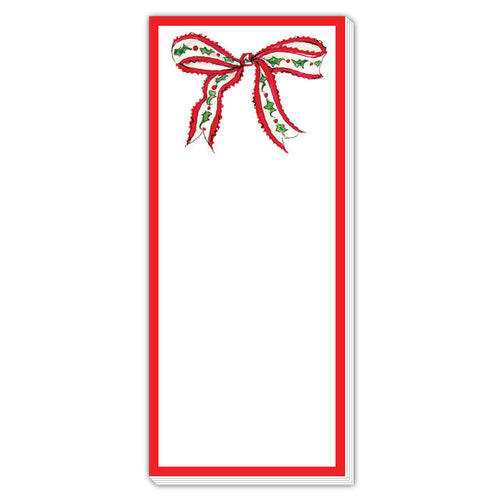 Red Christmas Bow Skinny Pad