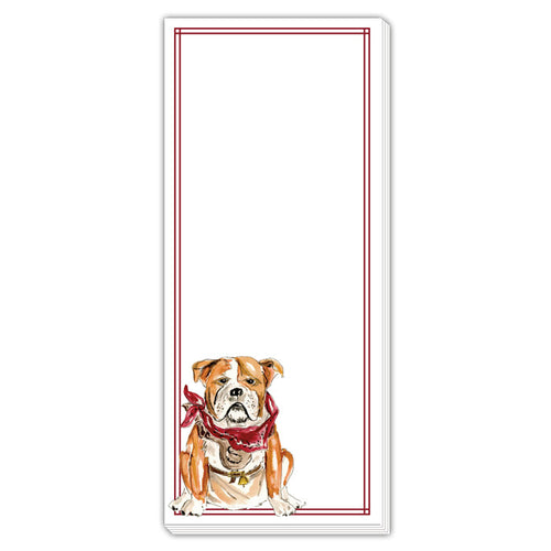 Maroon Bulldog Skinny Notepad