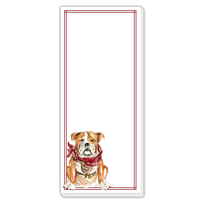 Maroon Bulldog Skinny Notepad