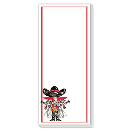 Red And Black Raider Skinny Notepad