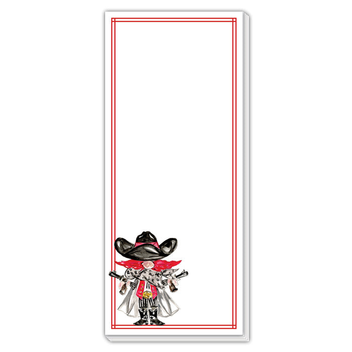 Red And Black Raider Skinny Notepad