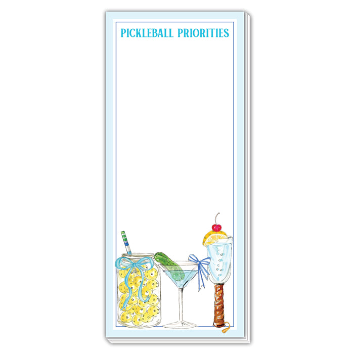 Pickleball Cocktails Pickleball Priorities Skinny Notepad