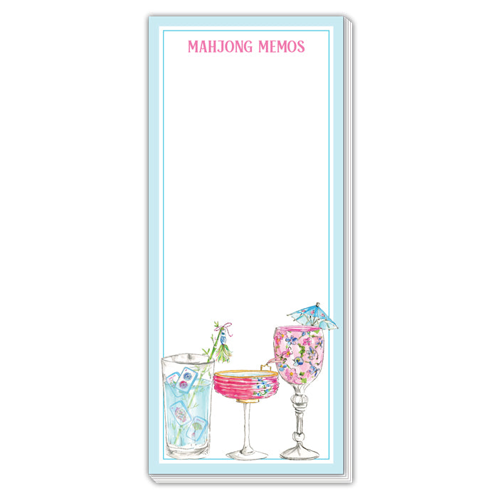 Mahjong Cocktails Mahjong Memos Skinny Notepad