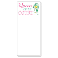 Queen of the Court Tennis Skinny Notepad