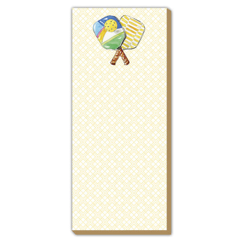 Hand Painted Crossed Pickleball Paddles Luxe Skinny Pad