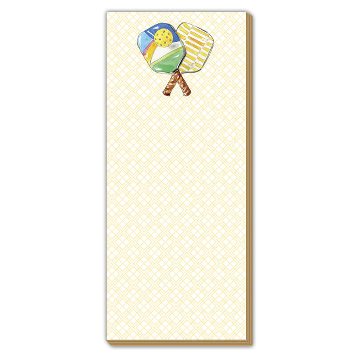 Hand Painted Crossed Pickleball Paddles Luxe Skinny Pad