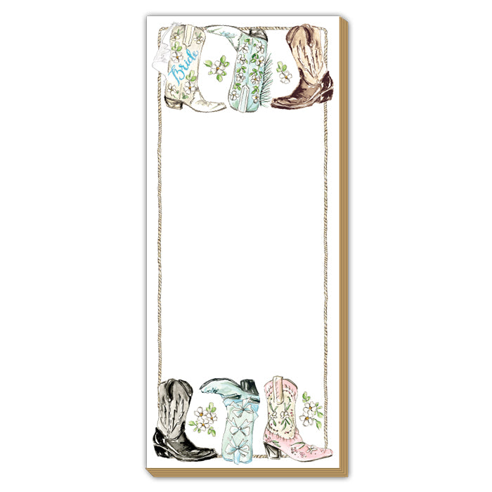 Hand Painted Western Wedding Boots Luxe Skinny Pad