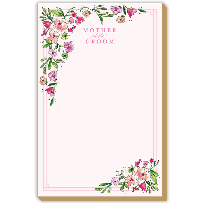 Mother of the Groom Pink Blossoms Luxe Large Notepad