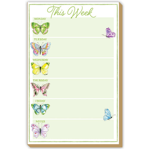 Wild Butterflies Weekly Luxe Large Pad