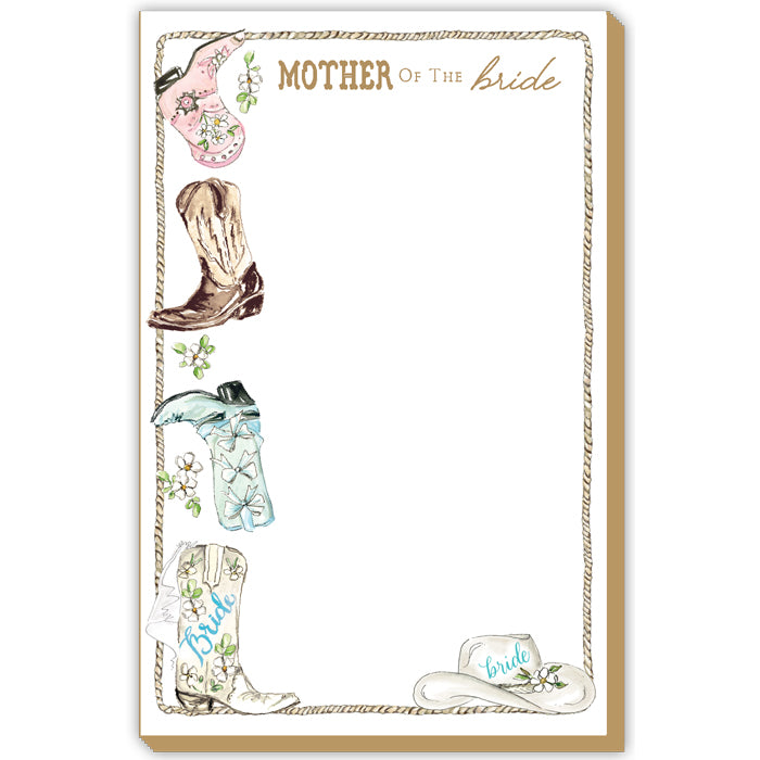 Mother Of The Bride Western Wedding Luxe Large Notepad