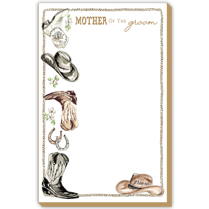 Mother Of The Groom Western Wedding Luxe Large Notepad