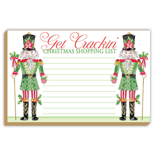 Get Crackin' Poinsettia Nutcracker Luxe Large Notepad