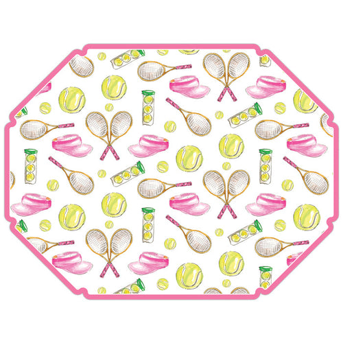Hand Painted Tennis Icons Pattern Posh Placemat