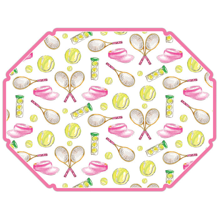 Hand Painted Tennis Icons Pattern Posh Placemat