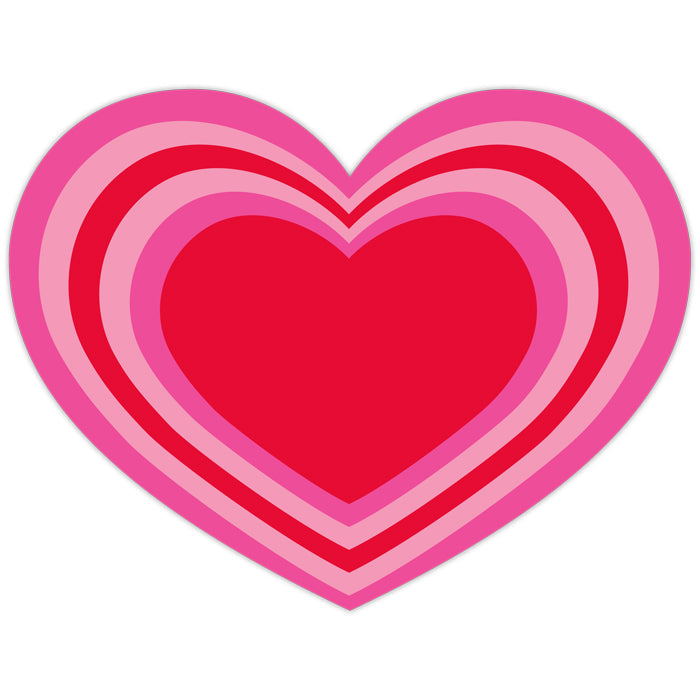 Hot Pink and Red Heart Posh Die-Cut Placemat