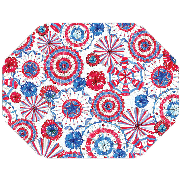 Red White & Blue Bunting Posh Die-Cut Placemat