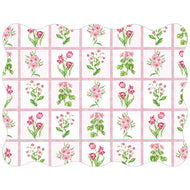 Pink Botanical Windowpane Posh Die-Cut Placemats