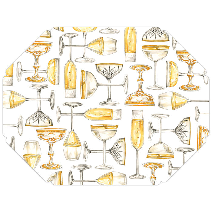 Champagne Flutes Posh Die-Cut Placemats