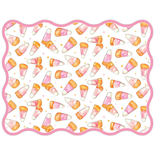 Pink Candy Corn Posh Die-Cut Placemats