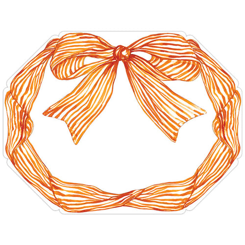 Orange Bow Posh Die-Cut Placemats