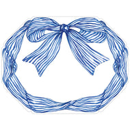 Royal Blue Stiped Bow Posh Die-Cut Placemats