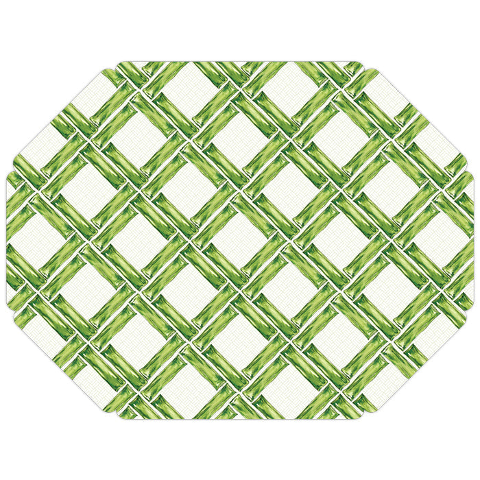 Lime Green Cane Posh Die-Cut Placemats