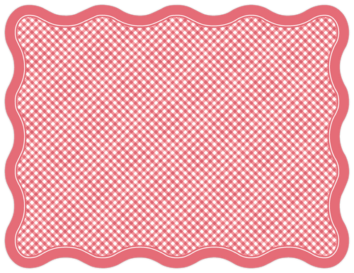 Lauren Dunn Red Mini Check Posh Die-Cut Placemat