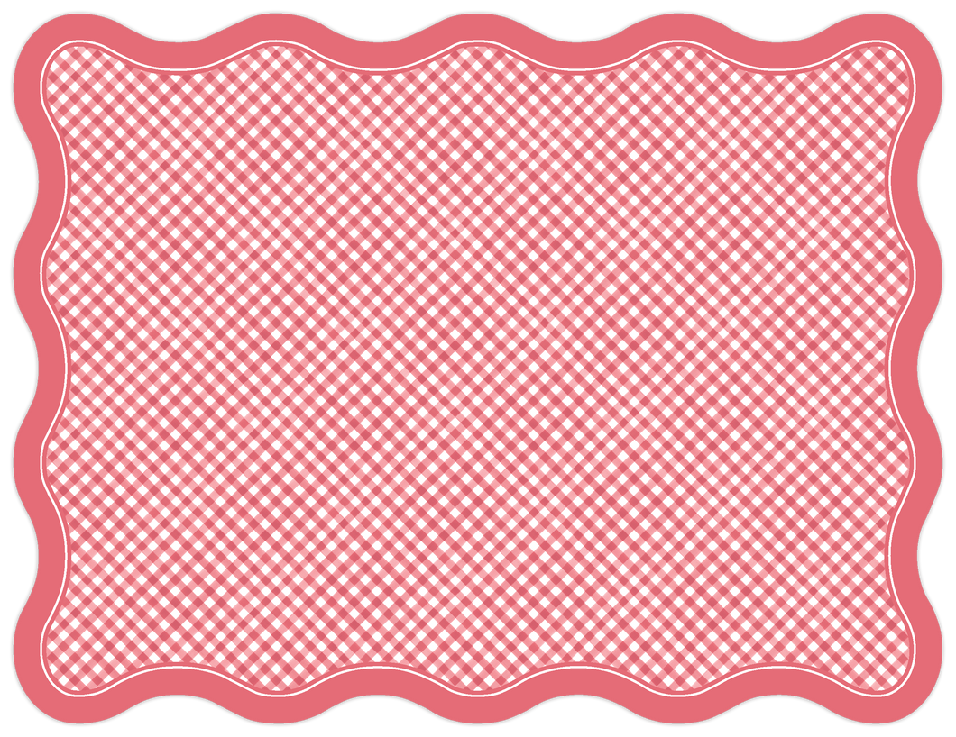 Lauren Dunn Red Mini Check Posh Die-Cut Placemat