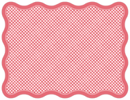 Lauren Dunn Red Mini Check Posh Die-Cut Placemat